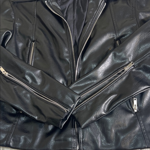 Zara Sleek Black Biker Jacket size XS - Picture 3 of 10